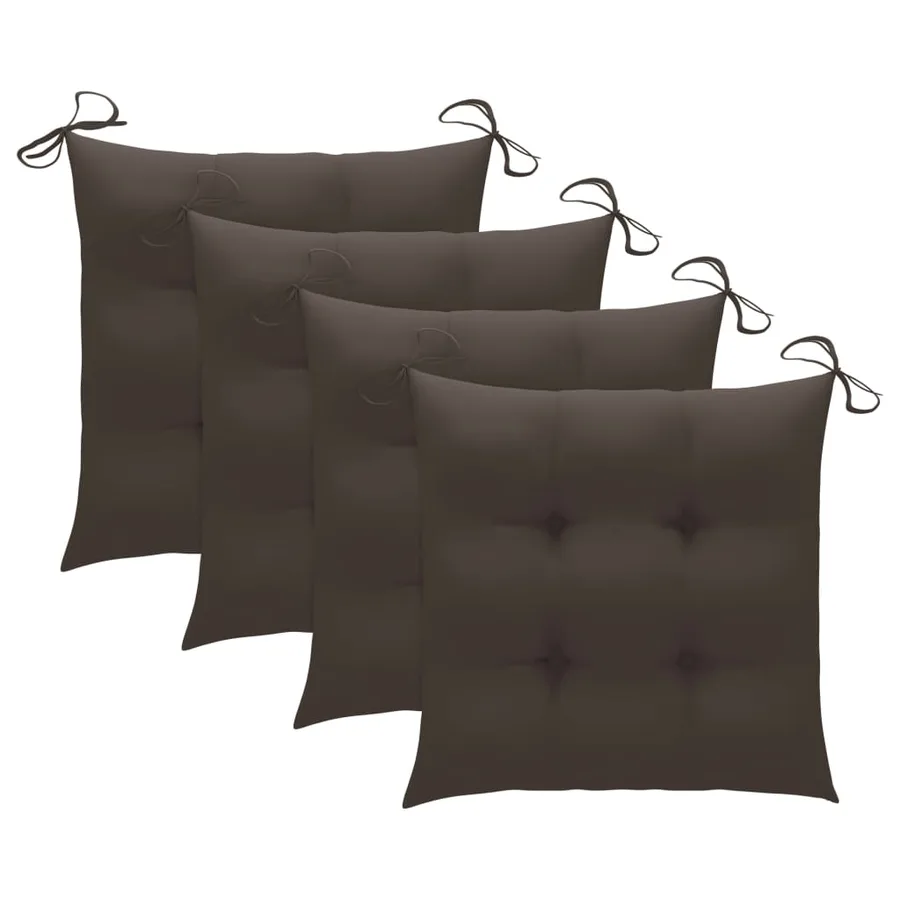 Ensemble à manger d'extérieur pliable 5pcs avec coussins Bambou - 8