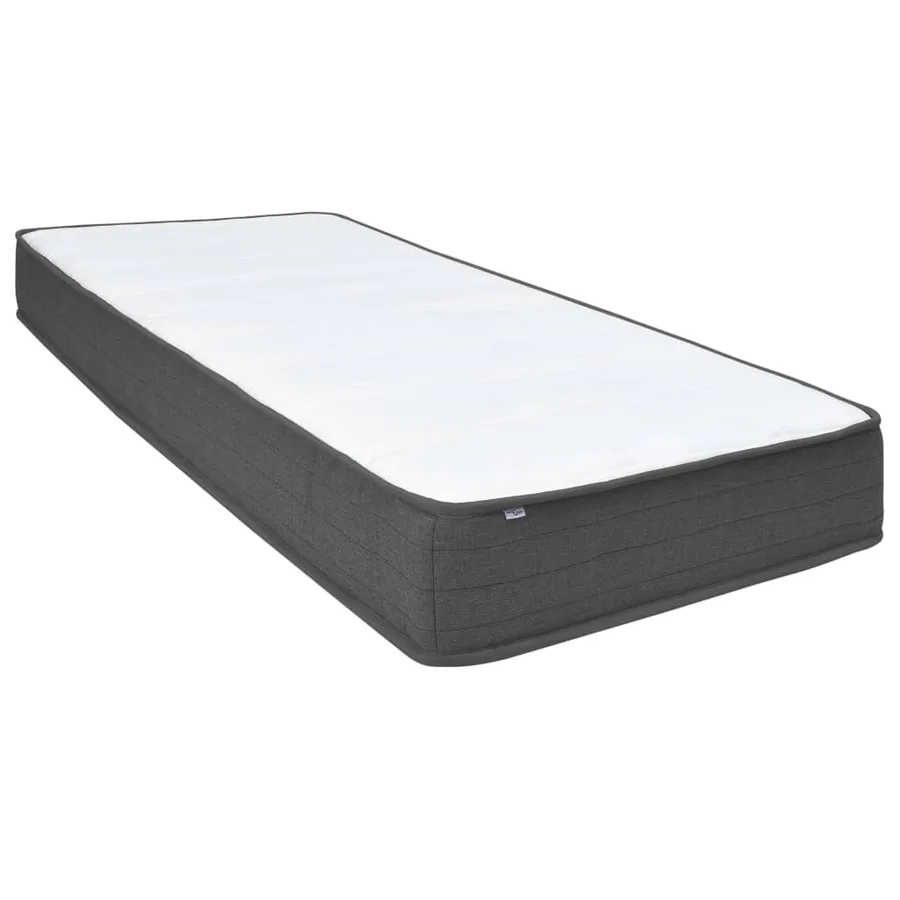 Sommier à lattes de lit Gris foncé Tissu 100x200 cm - 9