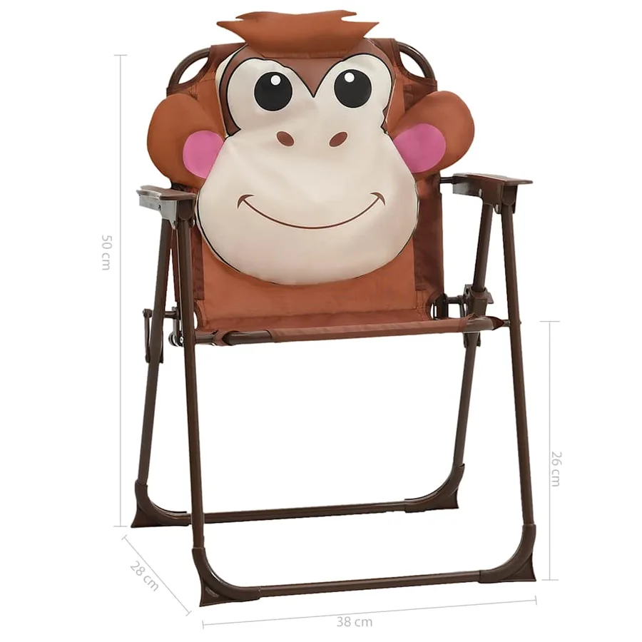 Ensemble de bistro avec parasol pour enfants 3 pcs Marron - 10