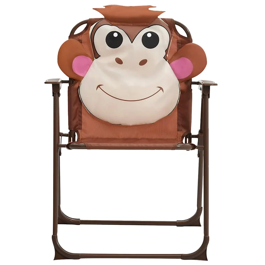 Ensemble de bistro avec parasol pour enfants 3 pcs Marron - 4