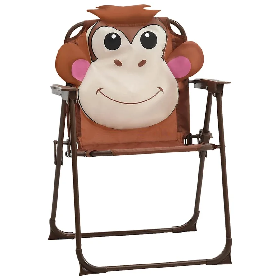 Ensemble de bistro avec parasol pour enfants 3 pcs Marron - 5