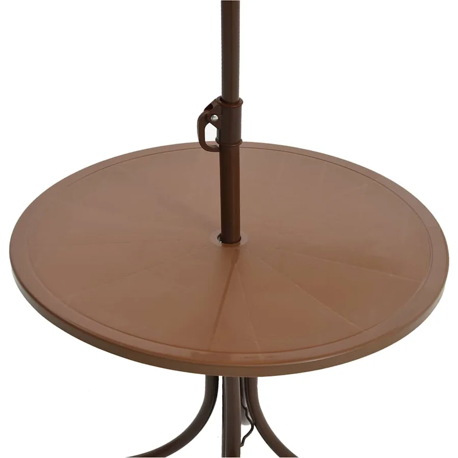 Ensemble de bistro avec parasol pour enfants 3 pcs Marron - 7