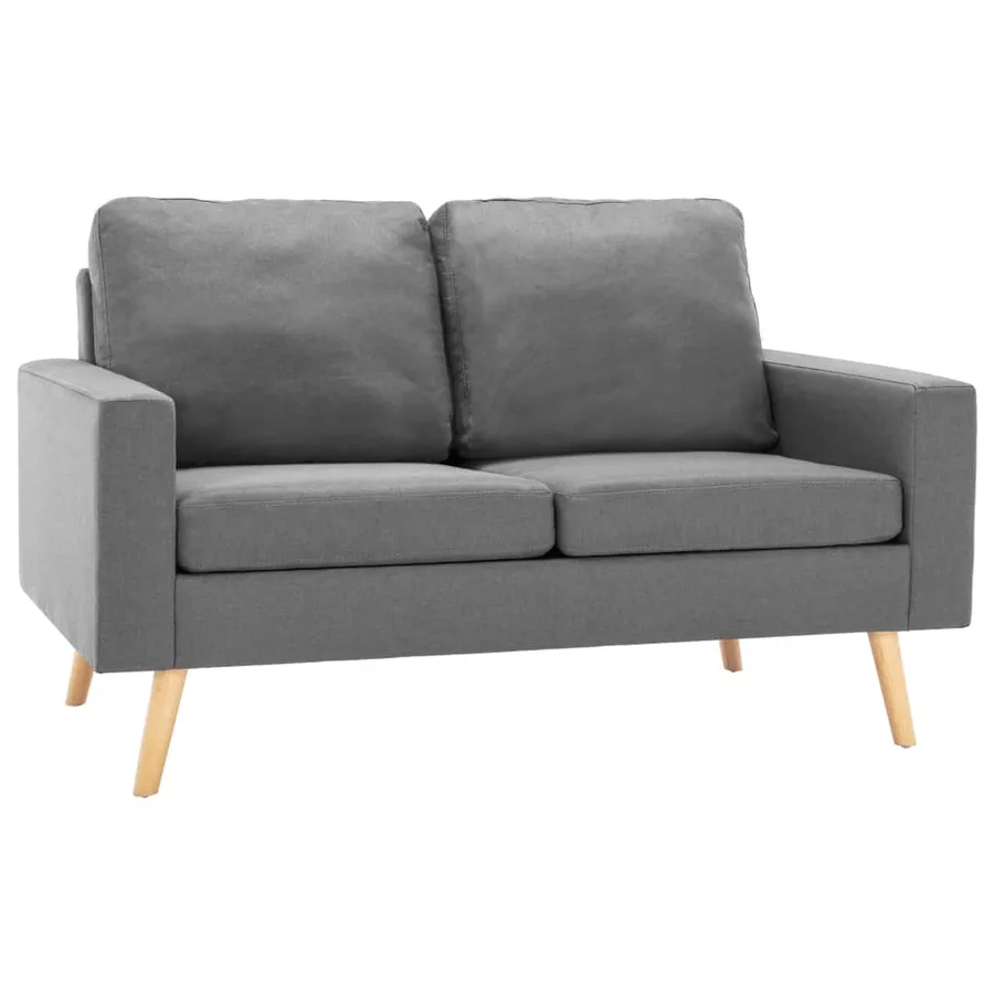 Ensemble de canapés 3 pcs Tissu Gris clair - 5