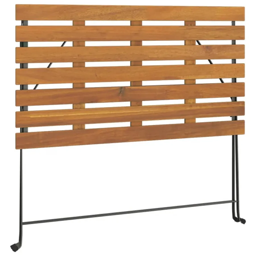 Ensemble de bistro pliable 7 pcs bois d'acacia solide et acier - 9