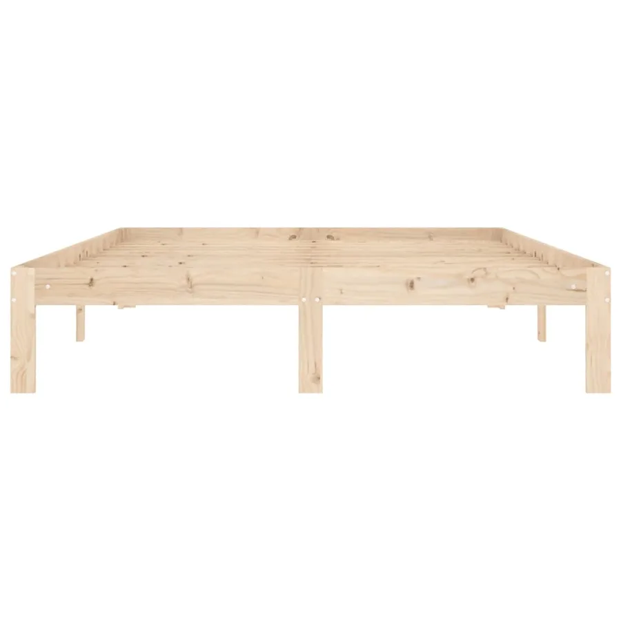 Cadre de lit sans matelas bois massif de pin 140x200 cm - 4