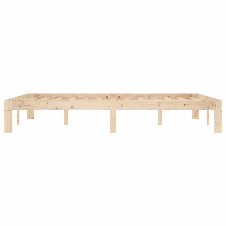 Cadre de lit sans matelas bois massif de pin 140x200 cm - 5