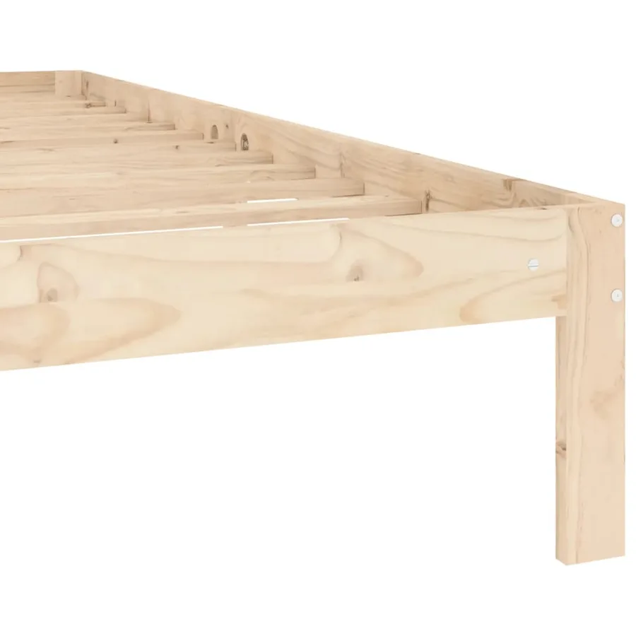 Cadre de lit sans matelas bois massif de pin 140x200 cm - 6