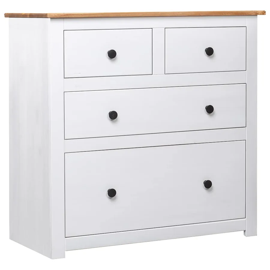 Buffet Blanc 80x40x83 cm Pin Gamme Panama