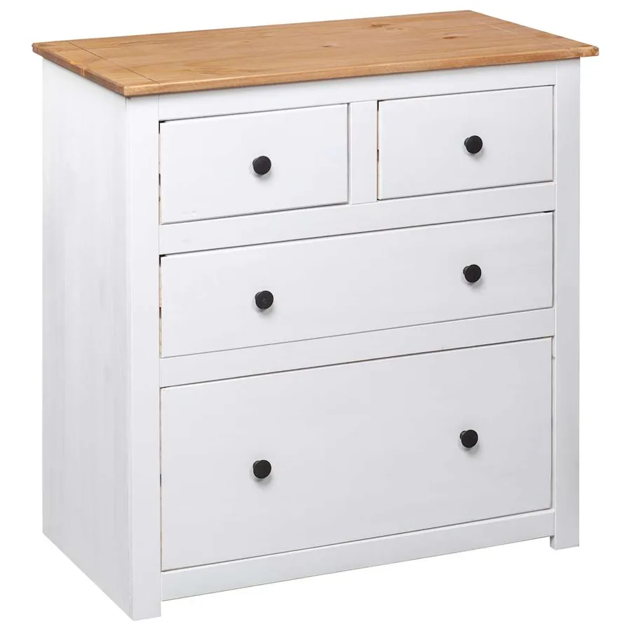 Buffet Blanc 80x40x83 cm Pin Gamme Panama - 4