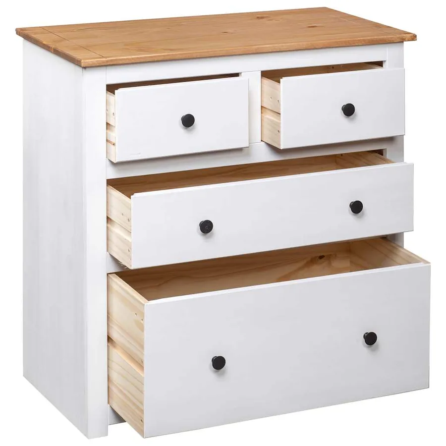 Buffet Blanc 80x40x83 cm Pin Gamme Panama - 5