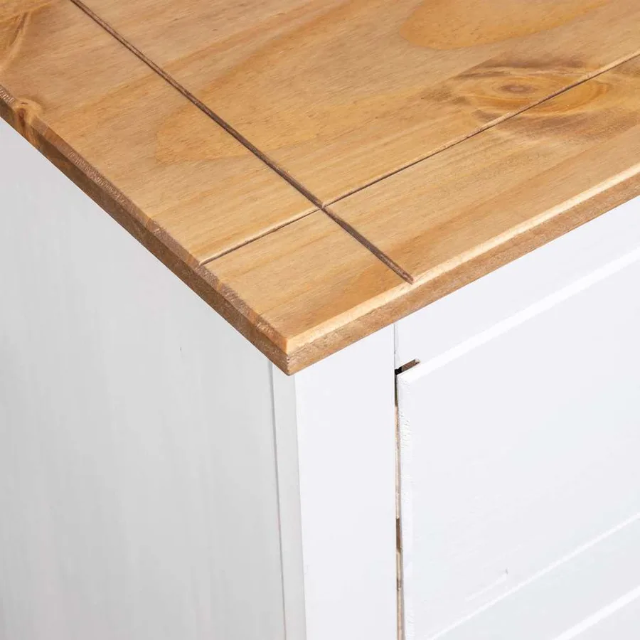 Buffet Blanc 80x40x83 cm Pin Gamme Panama - 7