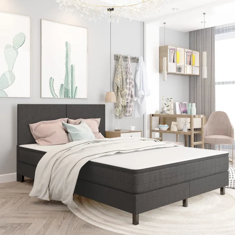 Tête de lit Gris foncé Tissu 160x200 cm - 2