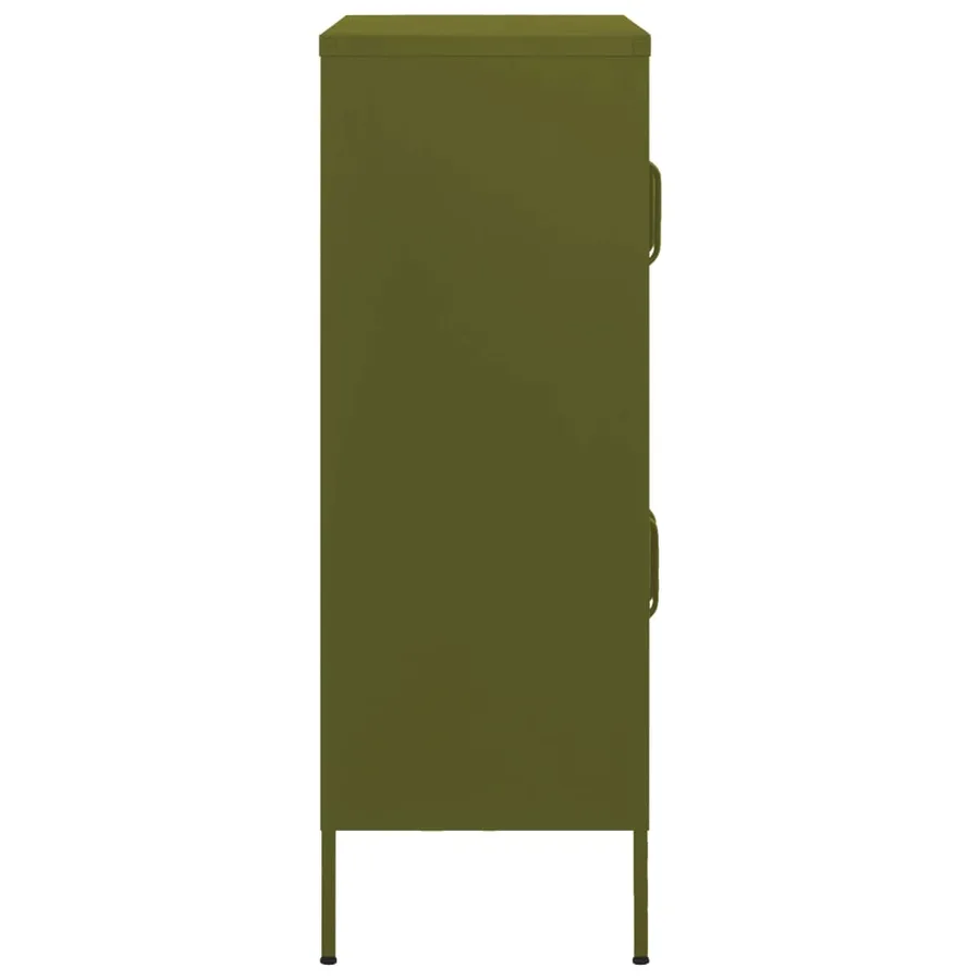 Armoire de rangement Vert olive 80x35x101,5 cm Acier - 4