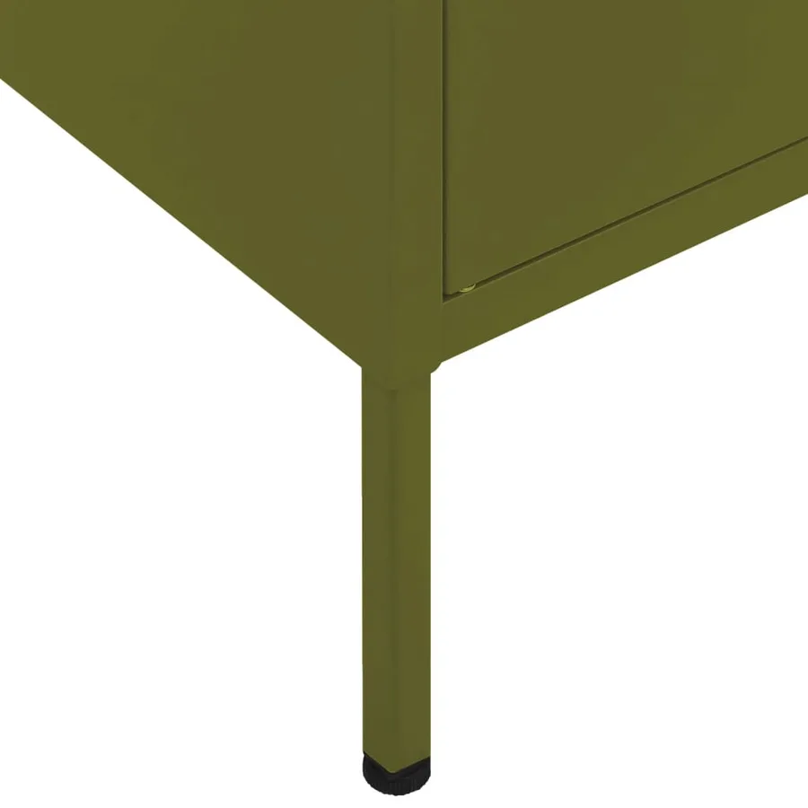 Armoire de rangement Vert olive 80x35x101,5 cm Acier - 7
