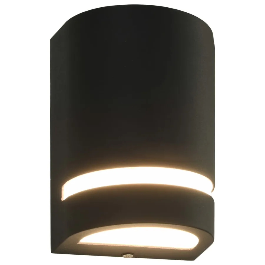 Appliques murales d'extérieur 2 pcs 35 W Noir Demi-rond - 2
