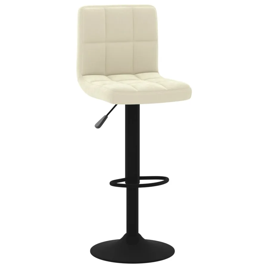 Tabourets de bar lot de 2 crème velours - 3