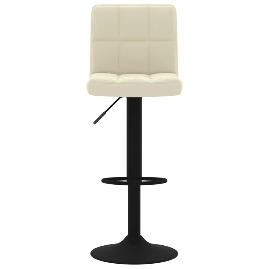 Tabourets de bar lot de 2 crème velours - 4