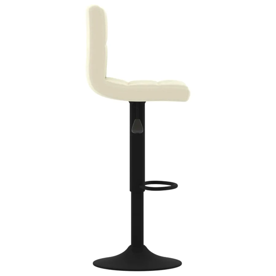 Tabourets de bar lot de 2 crème velours - 5