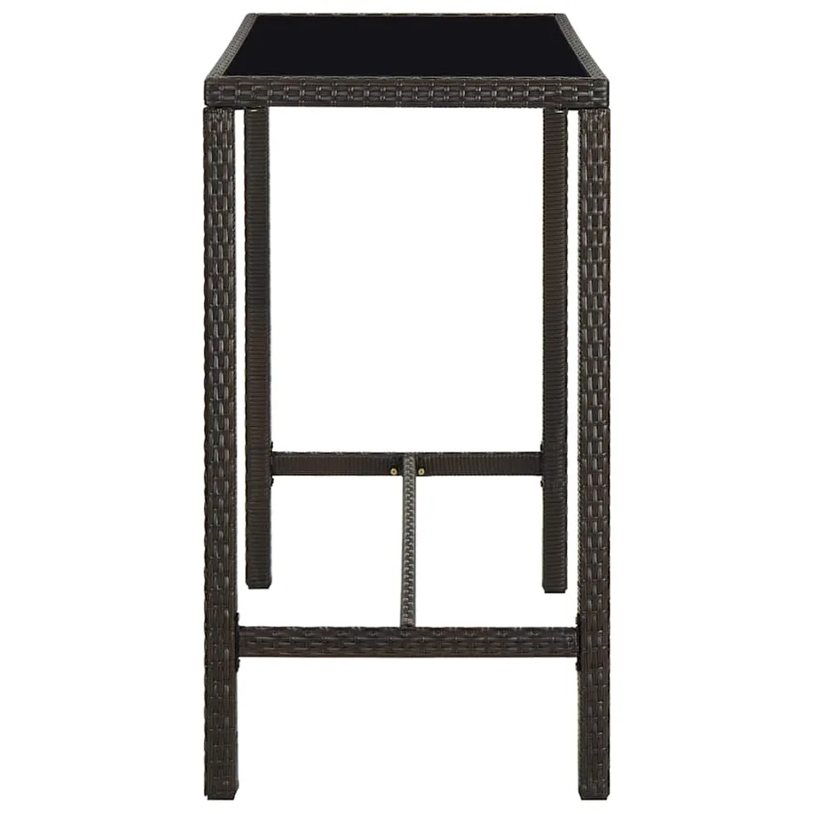 Ensemble de bar de jardin 5 pcs Résine tressée Marron - 5