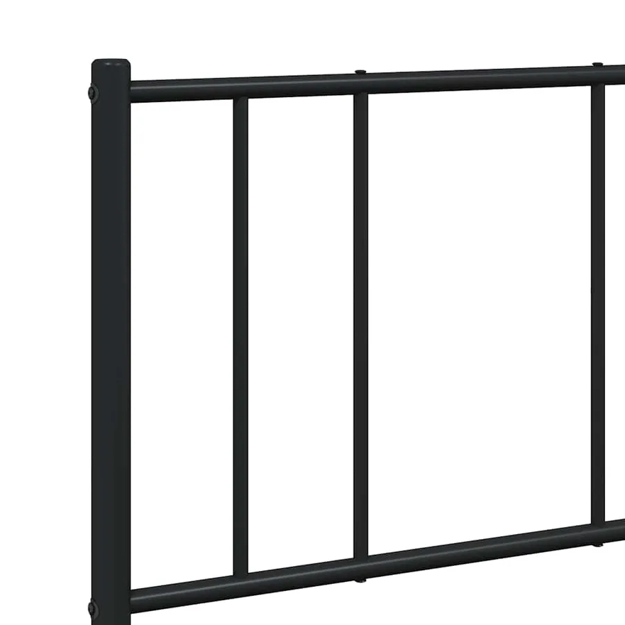 Cadre de lit métal sans matelas avec tête de lit noir 140x190cm - 9