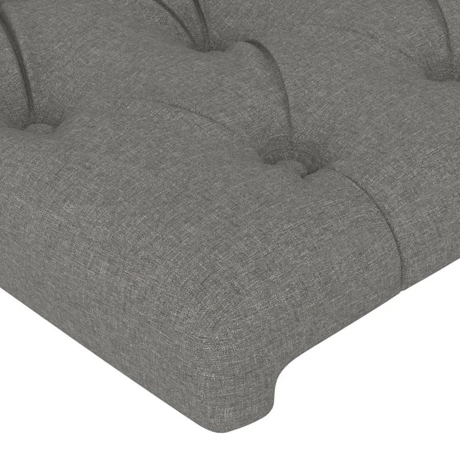 Cadre de lit sans matelas avec tête de lit 200x200 cm tissu - 10