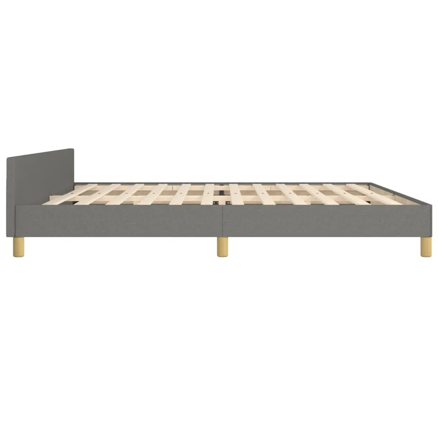 Cadre de lit sans matelas avec tête de lit 200x200 cm tissu - 7
