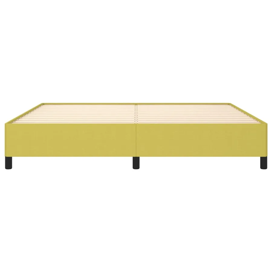 Cadre de lit sans matelas vert 200x200 cm tissu - 5