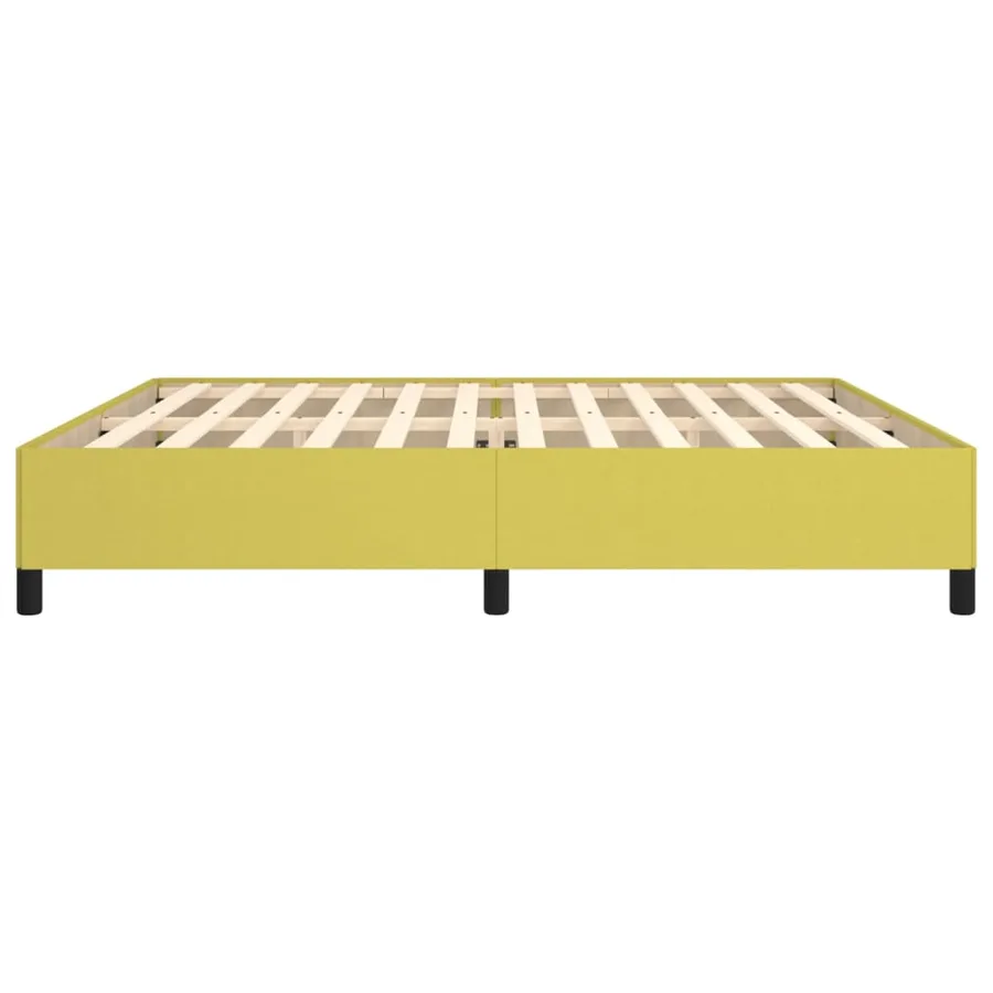 Cadre de lit sans matelas vert 200x200 cm tissu - 6
