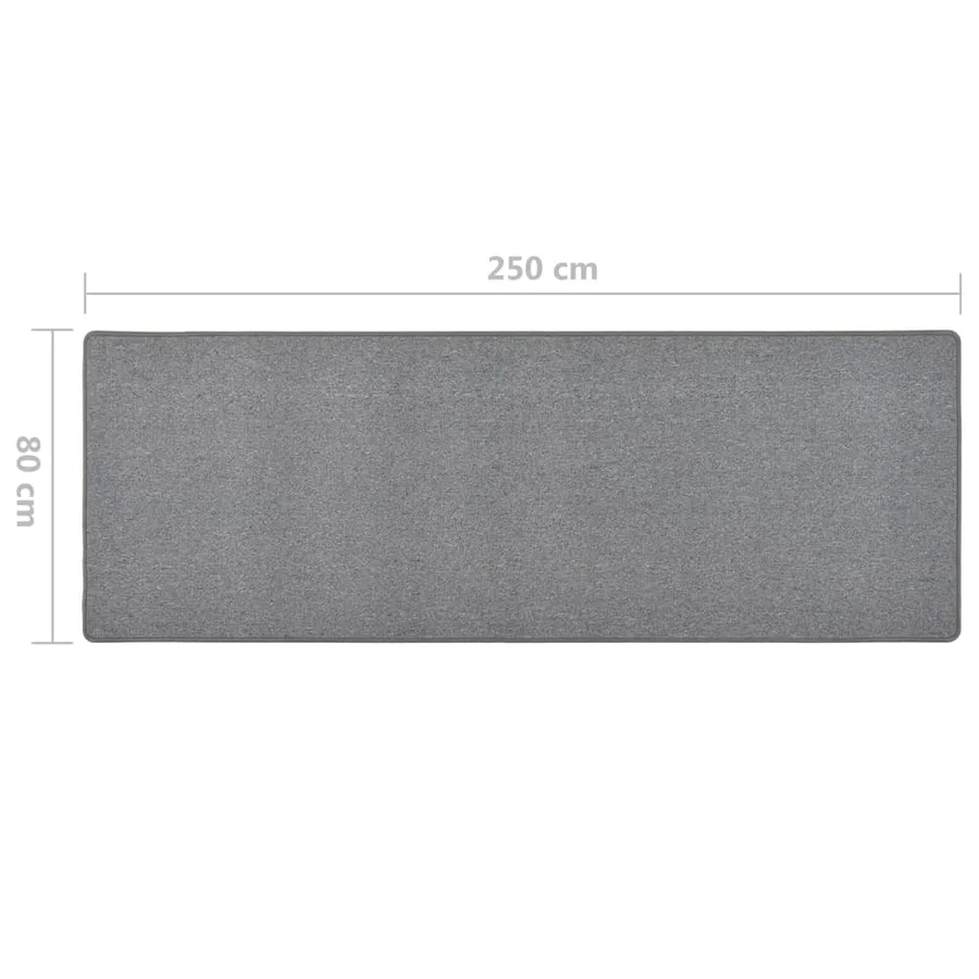 Tapis de couloir Gris foncé 80x250 cm - 7