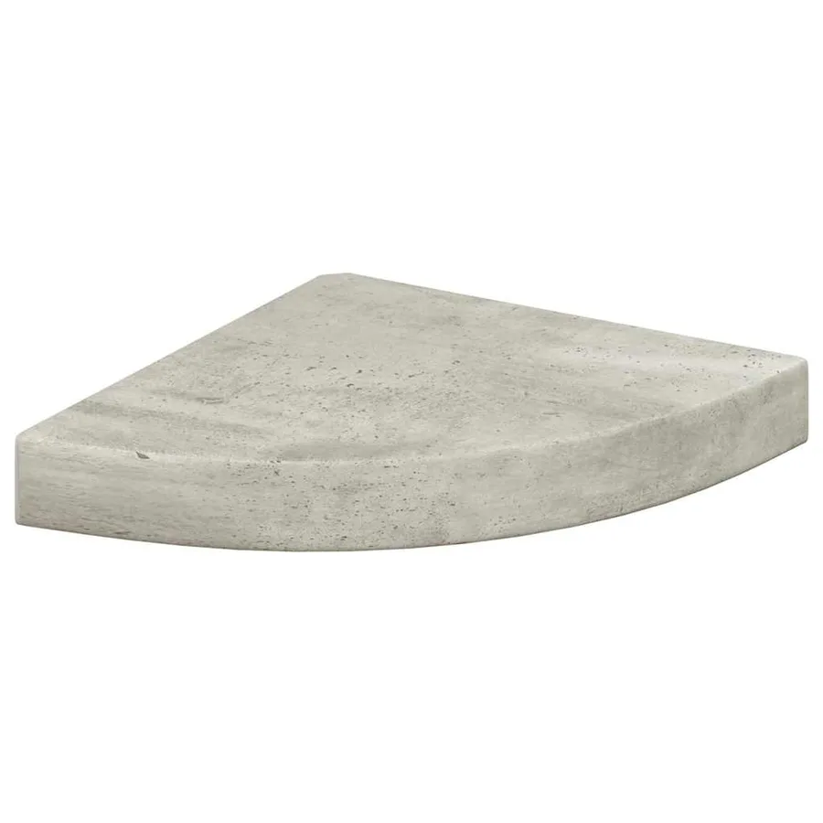 Étagère d'angle murale Gris béton 25x25x3,8 cm MDF - 2