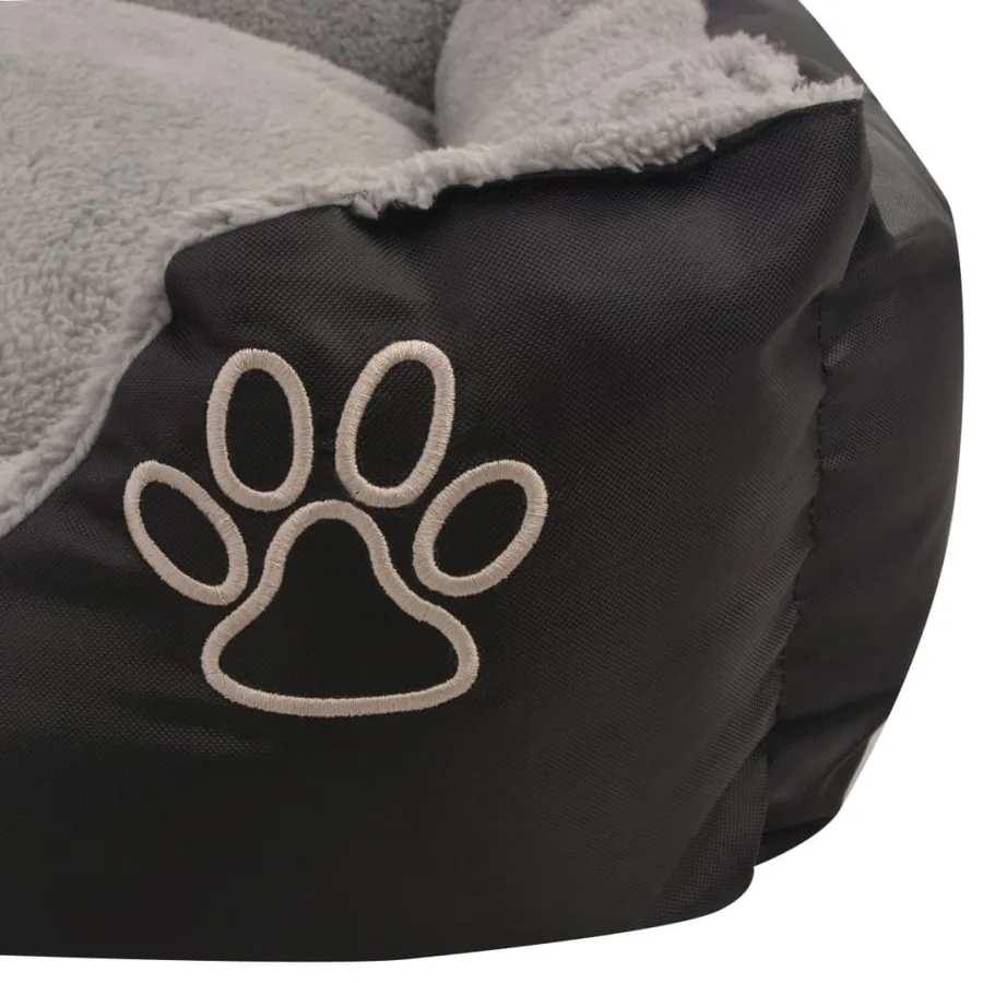 Lit pour chiens avec coussin rembourré Taille XXL Noir - 4
