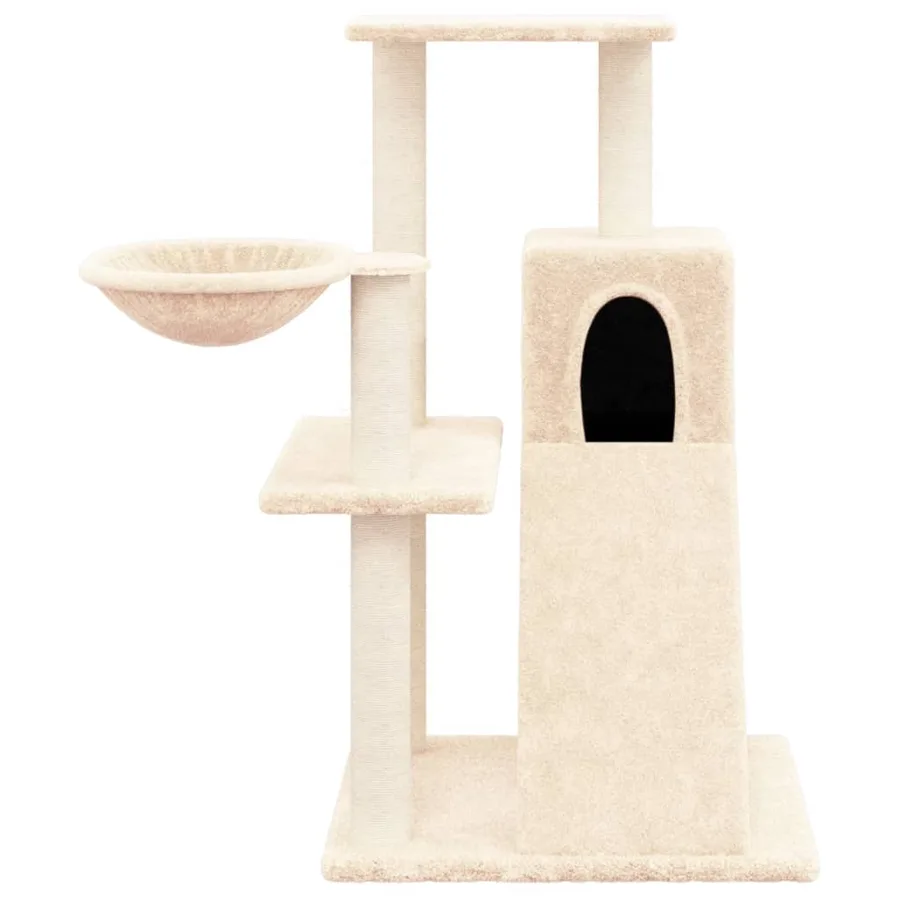 Arbre à chat avec griffoirs en sisal Crème 82 cm - 3