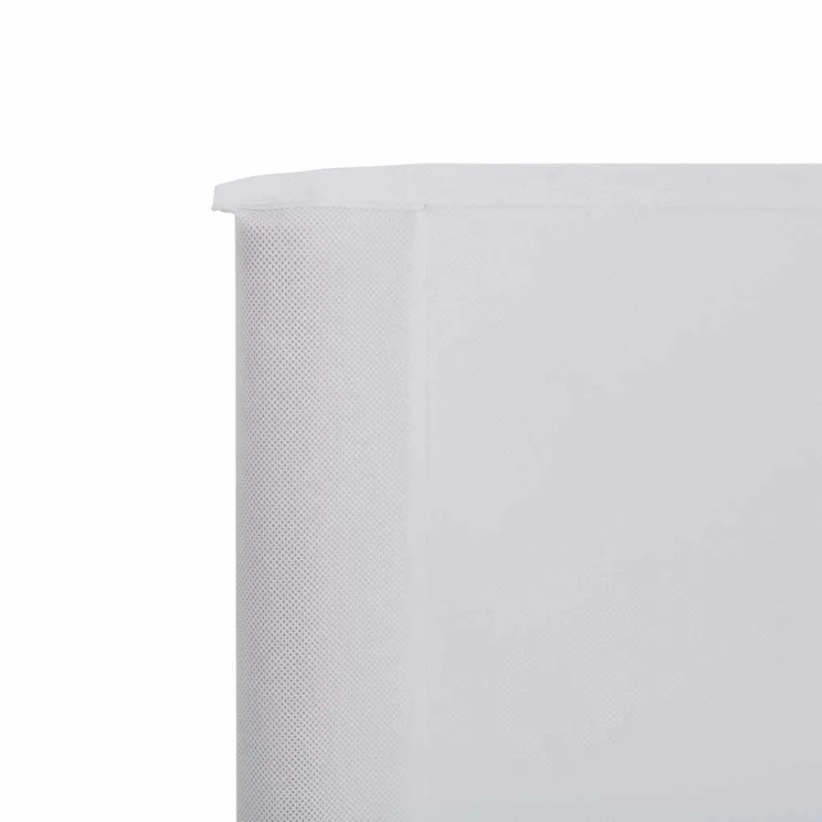 Paravent 5 panneaux Tissu 600 x 80 cm Blanc sable - 4