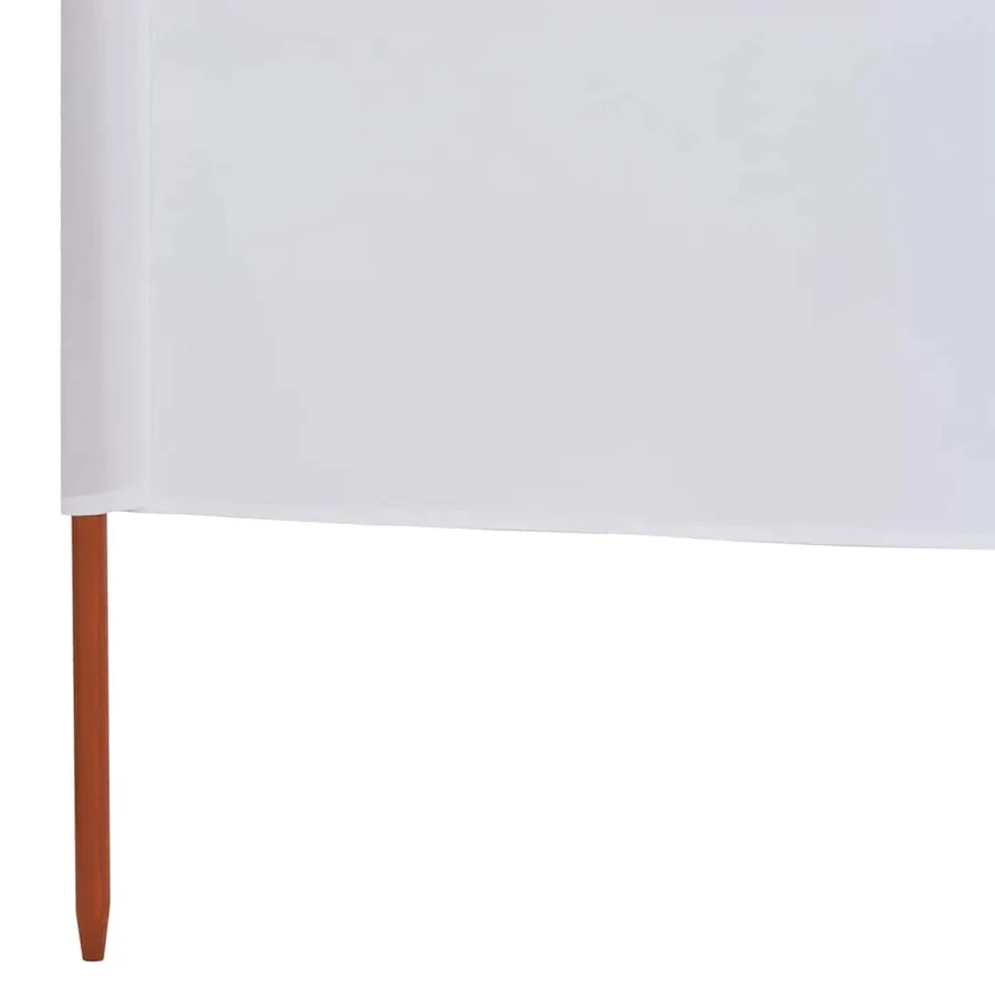 Paravent 5 panneaux Tissu 600 x 80 cm Blanc sable - 5