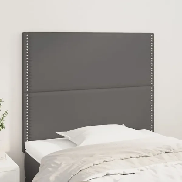 Tête de lit Gris 100x5x118/128 cm Similicuir