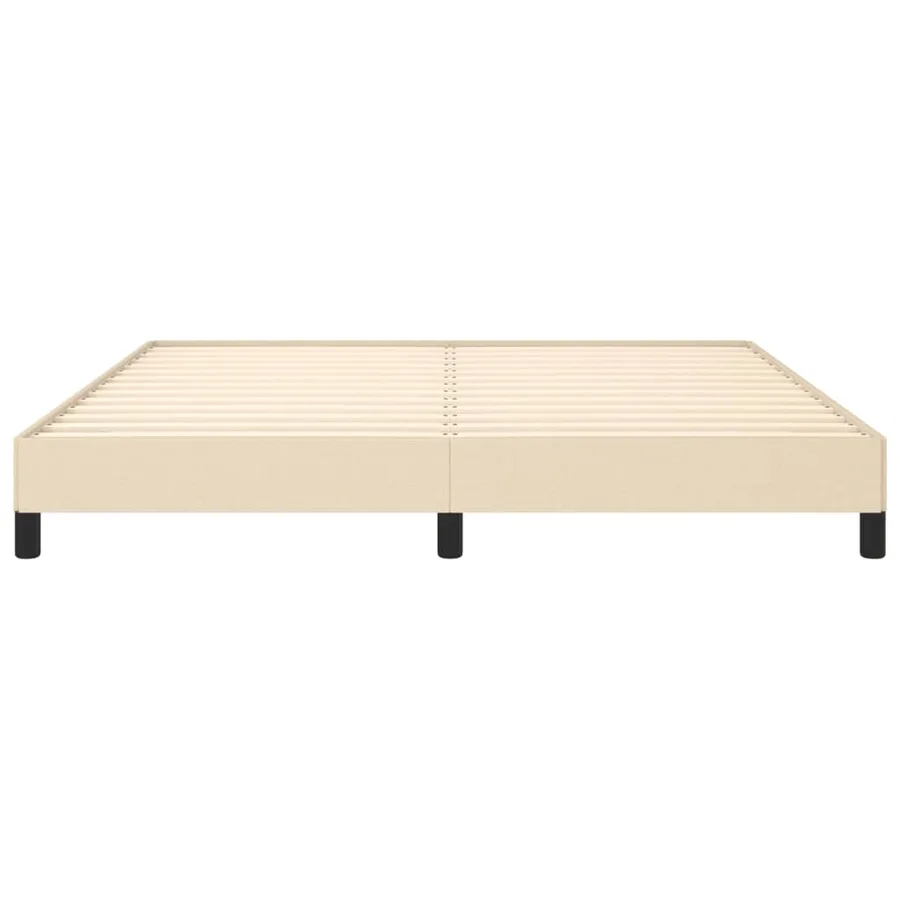Cadre de lit sans matelas crème 180x200 cm tissu - 5