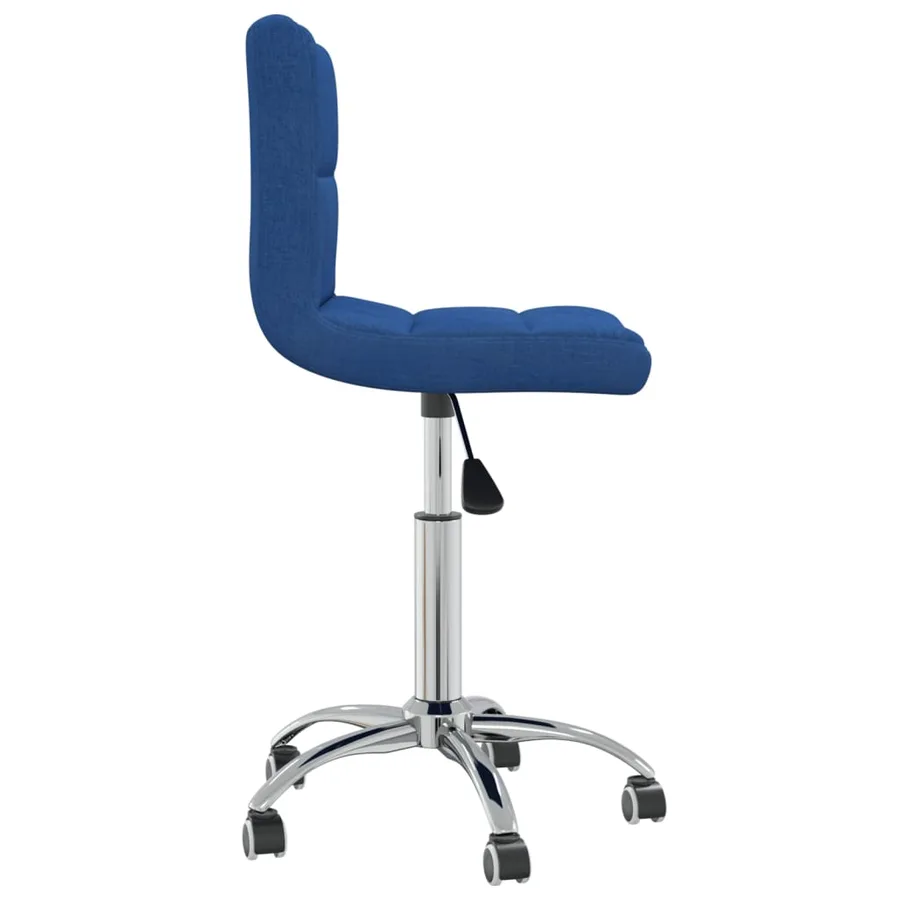 Chaise pivotante de salle à manger Bleu Tissu - 3