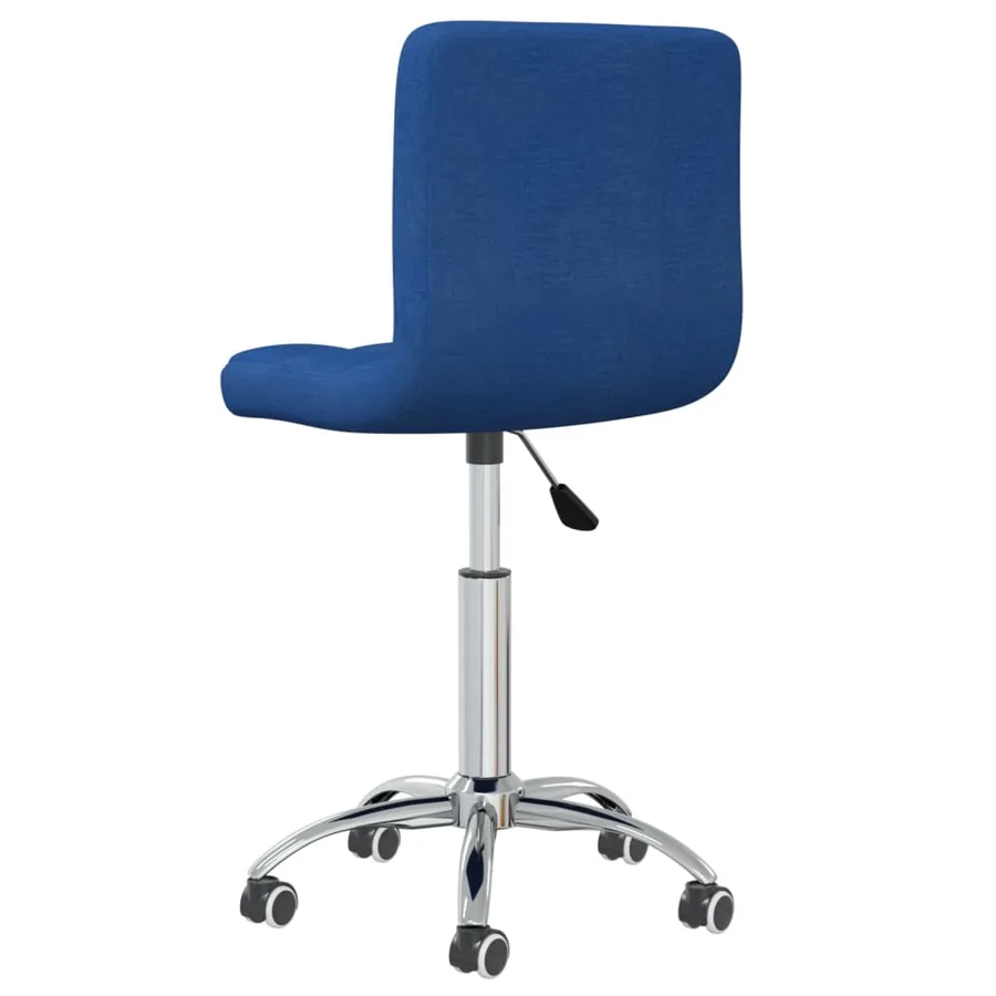 Chaise pivotante de salle à manger Bleu Tissu - 4