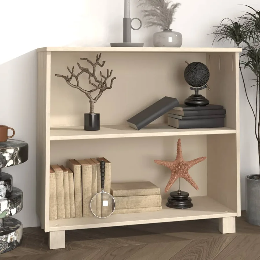 Buffet HAMAR Marron miel 85x35x80 cm Bois massif de pin