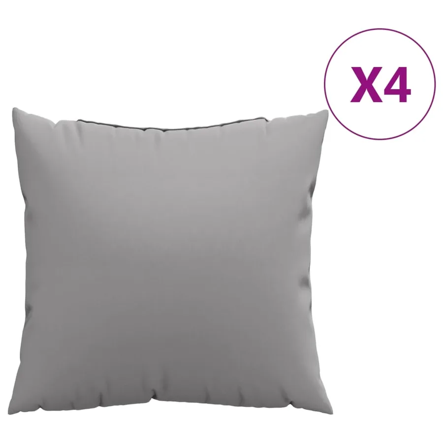 Coussins de canapé lot de 4 gris 40x40 cm tissu - 2