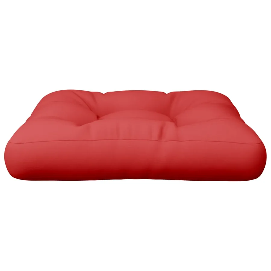 Coussin de palette rouge 60x60x12 cm tissu - 4