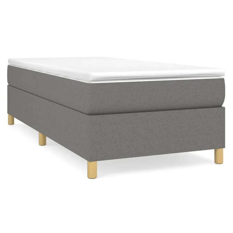 Sommier à lattes de lit avec matelas Gris foncé 100x200cm Tissu - 2