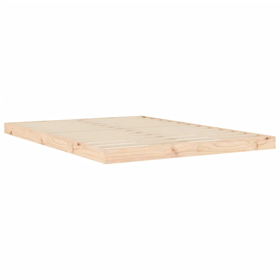 Cadre de lit sans matelas 135x190 cm bois de pin massif - 4
