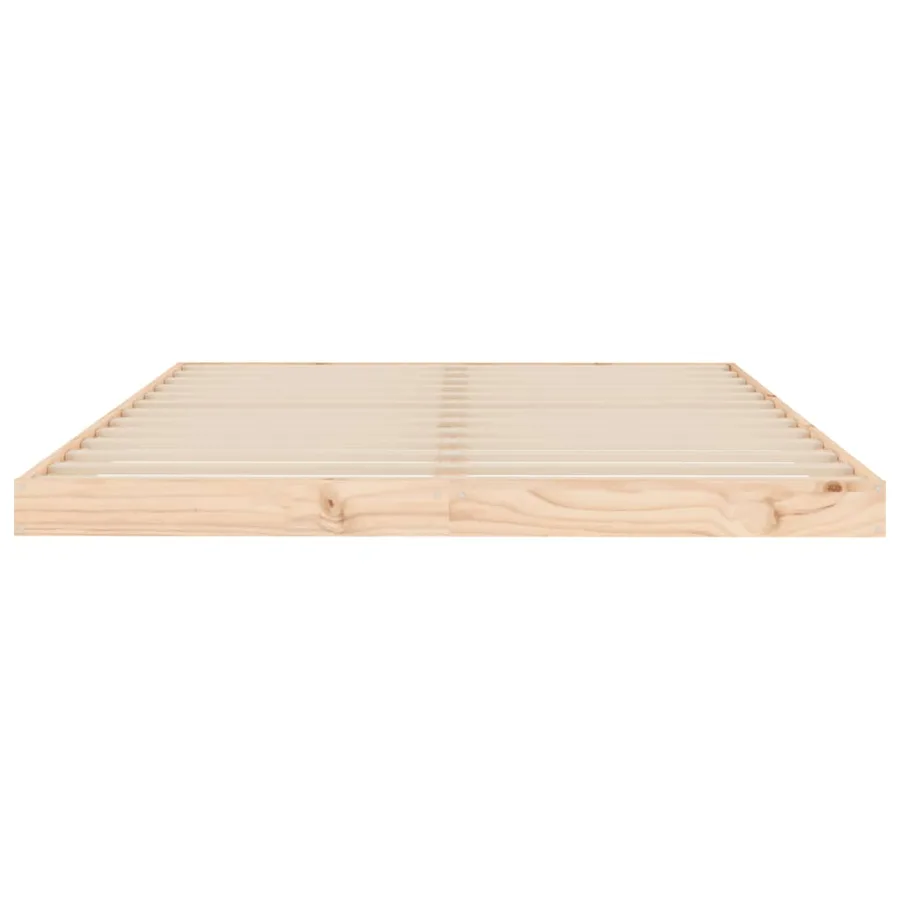 Cadre de lit sans matelas 135x190 cm bois de pin massif - 5