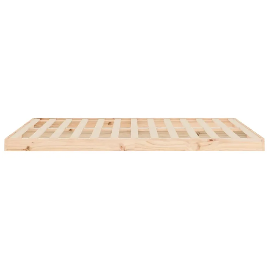 Cadre de lit sans matelas 135x190 cm bois de pin massif - 6