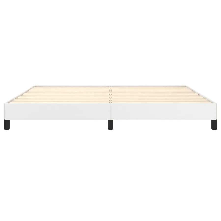 Cadre de lit sans matelas blanc 200x200 cm similicuir - 5