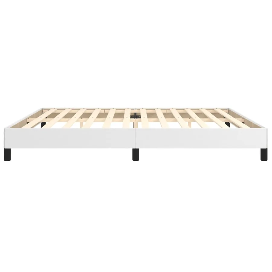 Cadre de lit sans matelas blanc 200x200 cm similicuir - 6