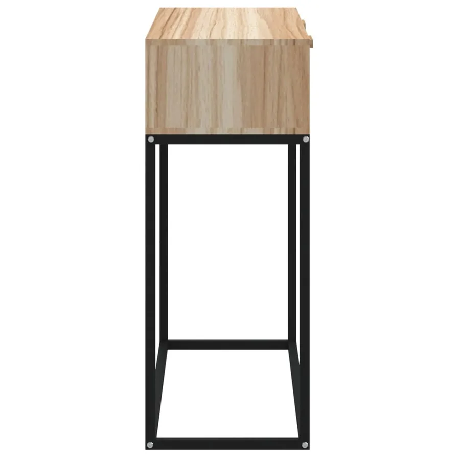 Table console 80x30x75 cm bois d'ingénierie et fer - 6