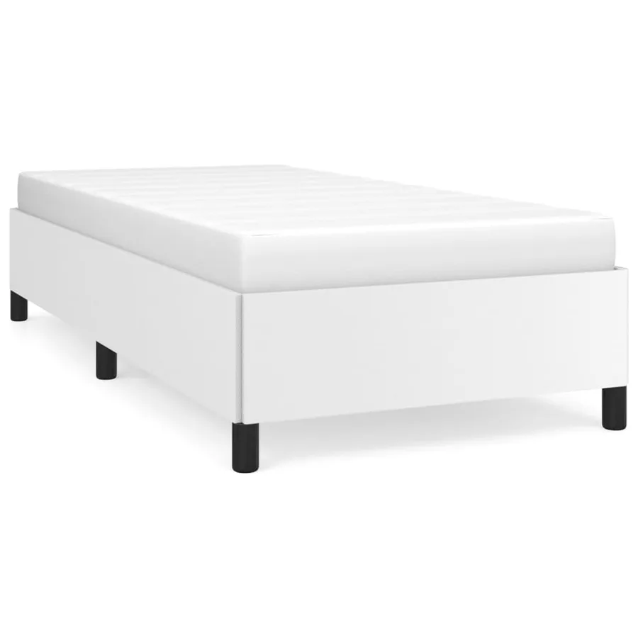 Cadre de lit sans matelas blanc 90x200 cm similicuir - 2