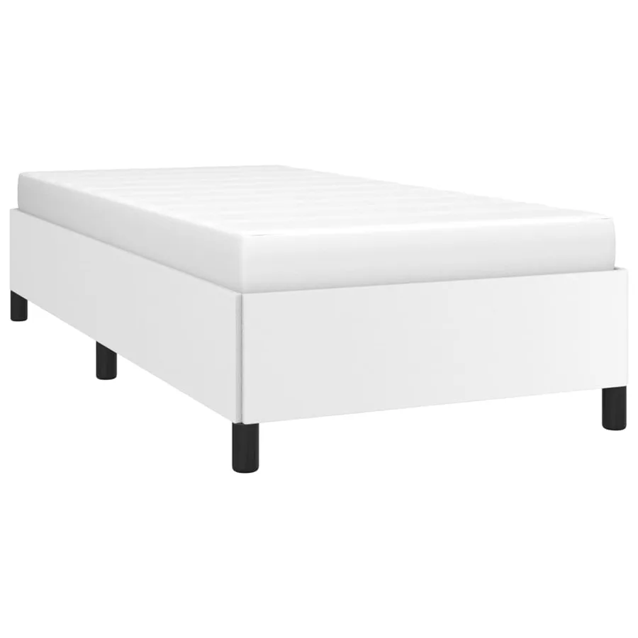 Cadre de lit sans matelas blanc 90x200 cm similicuir - 3